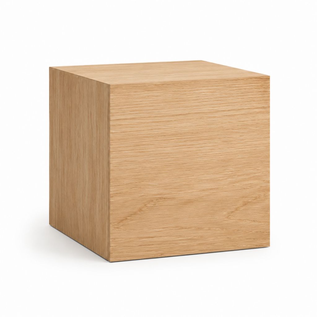 TV-Möbel Würfel Eiche hell Spanplatte quadratisch 40 x 40 x 40 cm
