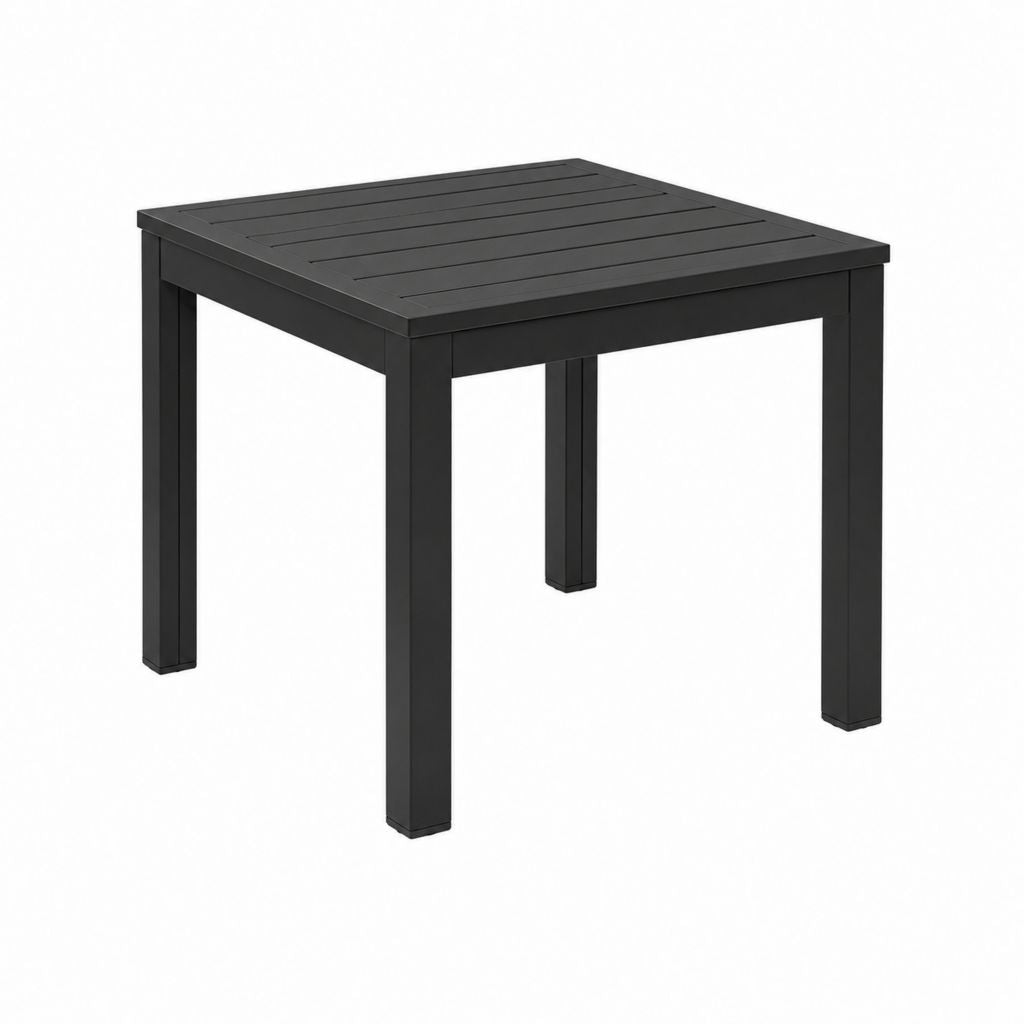 Esstisch Schwarz Aluminium quadratisch 80 x 80 x 74 cm