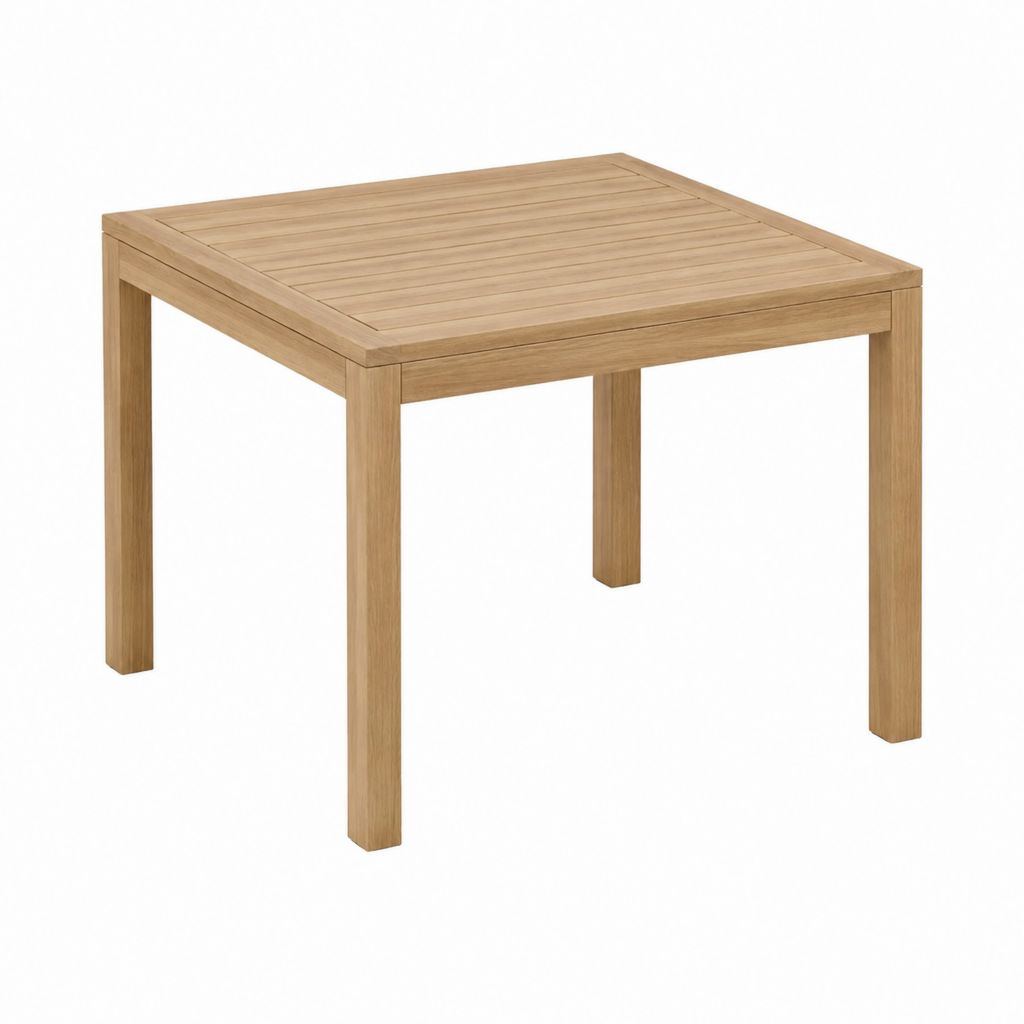 Esstisch Natur Teak-Massivholz quadratisch 90 x 90 x 75 cm