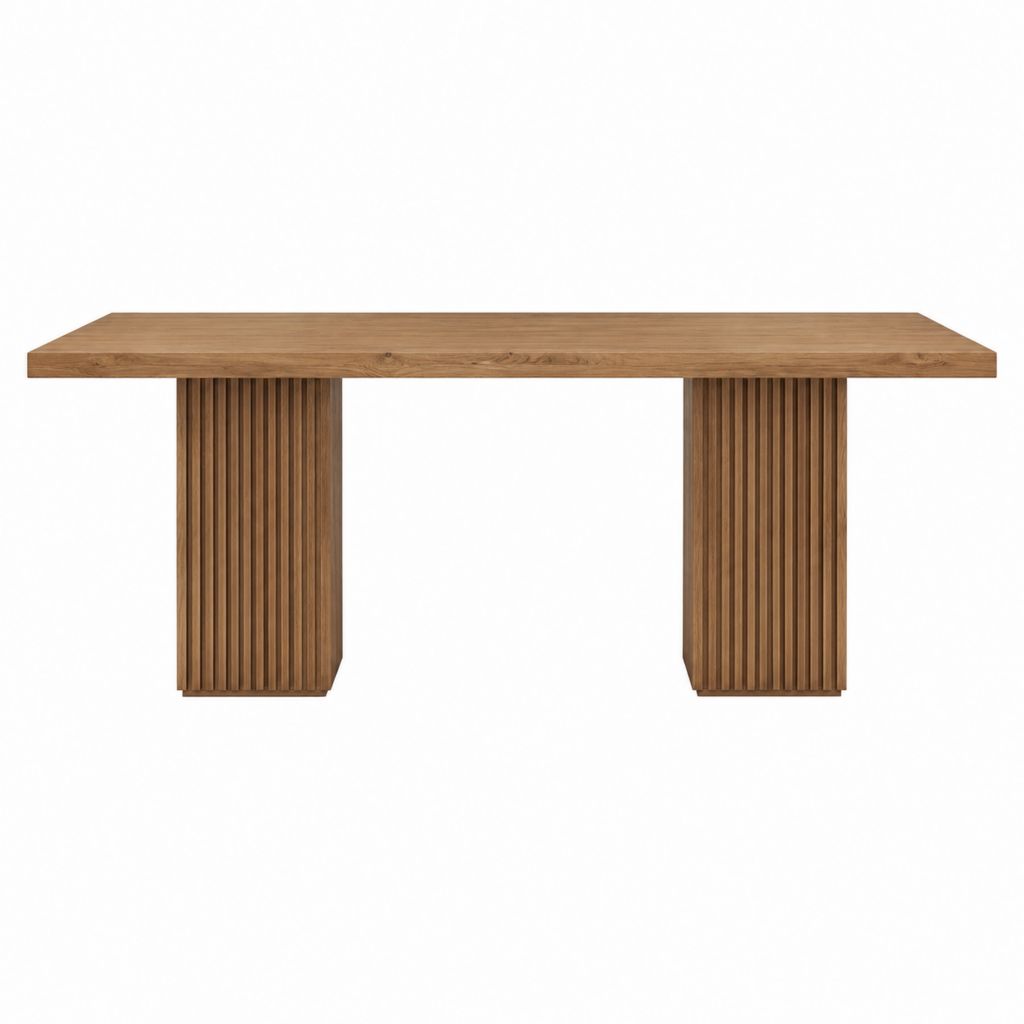 Esstisch Eichenbraun MDF mit Eichenfurnier Rechteckig 200 x 100 x 75 cm