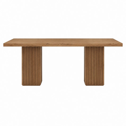 Esstisch Eichenbraun MDF mit Eichenfurnier Rechteckig 200 x 100 x 75 cm