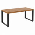 Esstisch rechteckig Natur Schwarz Akazien-Massivholz Stahl 150 x 90 x 75 cm